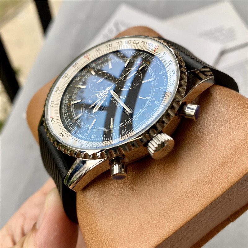 Men's Quartz Watch Chronograph 904L Stainless Steel 42mm-BR32