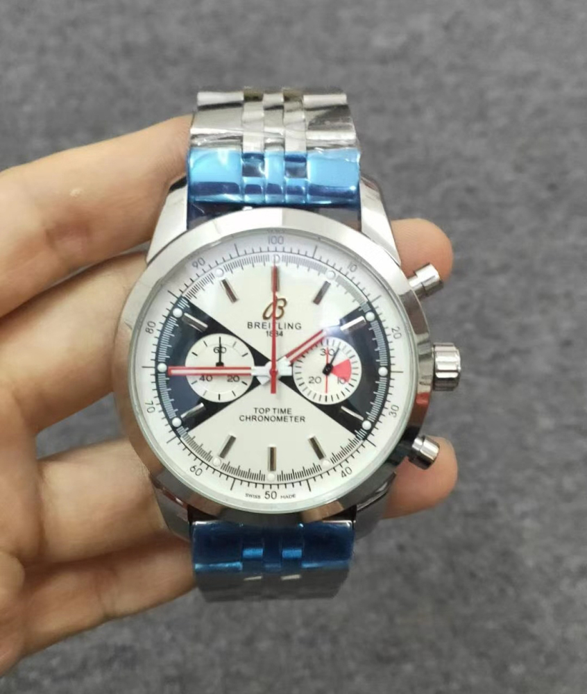 Men's Quartz Watch Chronograph 904L Stainless Steel 45mm-BR40