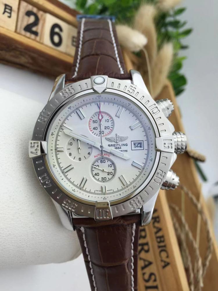 Men's Quartz Watch Chronograph 904L Stainless Steel 48mm-BR24