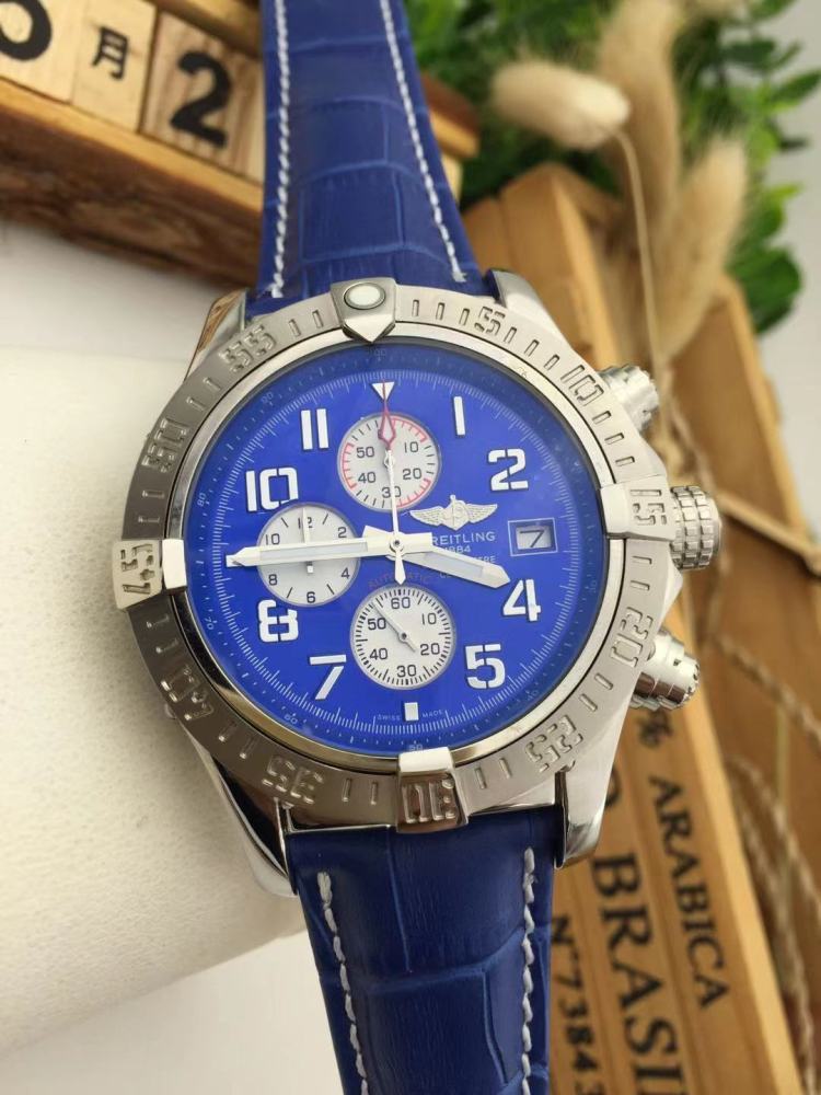 Men's Quartz Watch Chronograph 904L Stainless Steel 48mm-BR24
