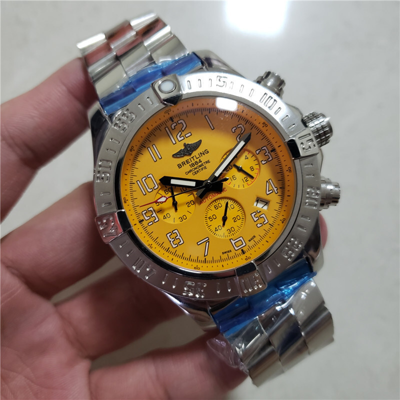 Men's Quartz Watch Chronograph 904L Stainless Steel 43mm-BR7