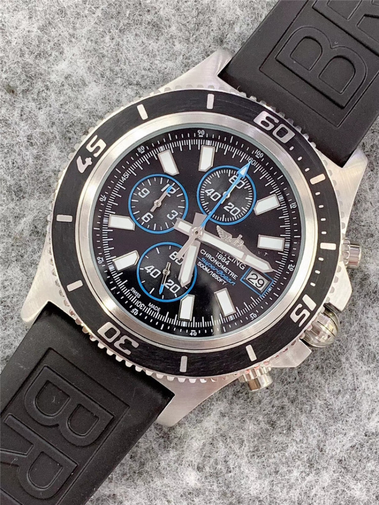 Men's Quartz Watch Chronograph 904L Stainless Steel 45mm-BR11