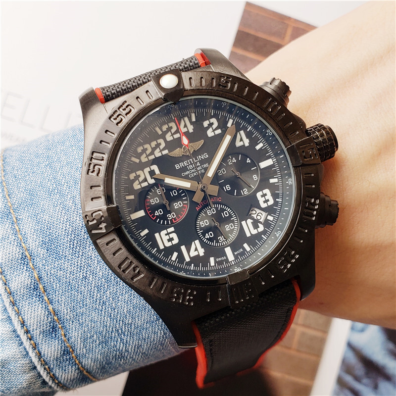 Men's Quartz Watch Chronograph 904L Stainless Steel 48mm-BR16