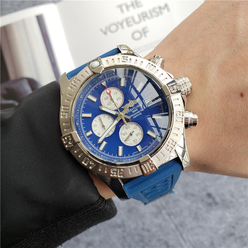 Men's Quartz Watch Chronograph 904L Stainless Steel 48mm-BR24