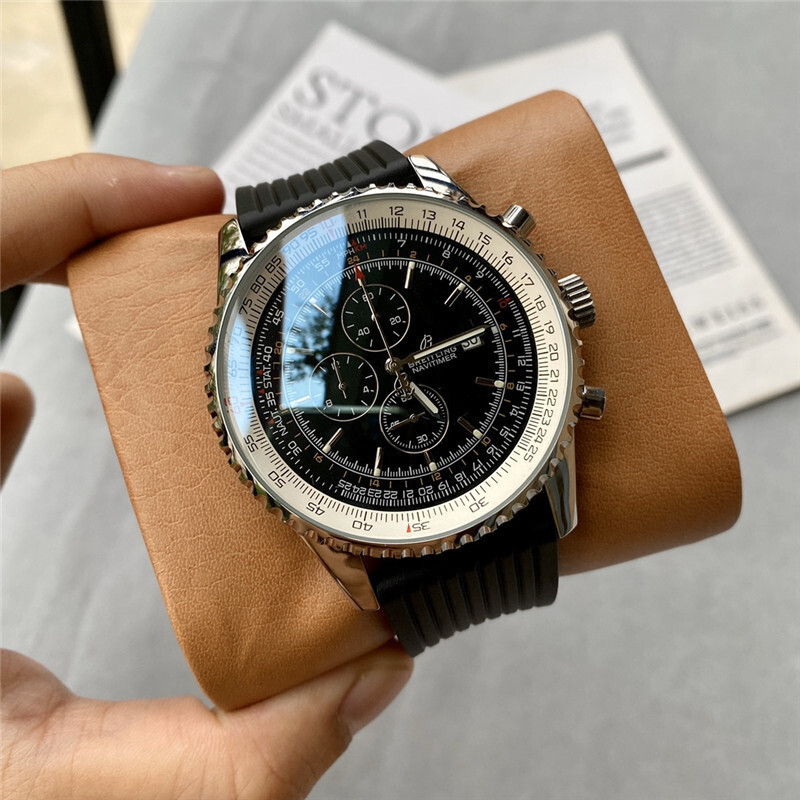 Men's Quartz Watch Chronograph 904L Stainless Steel 42mm-BR32