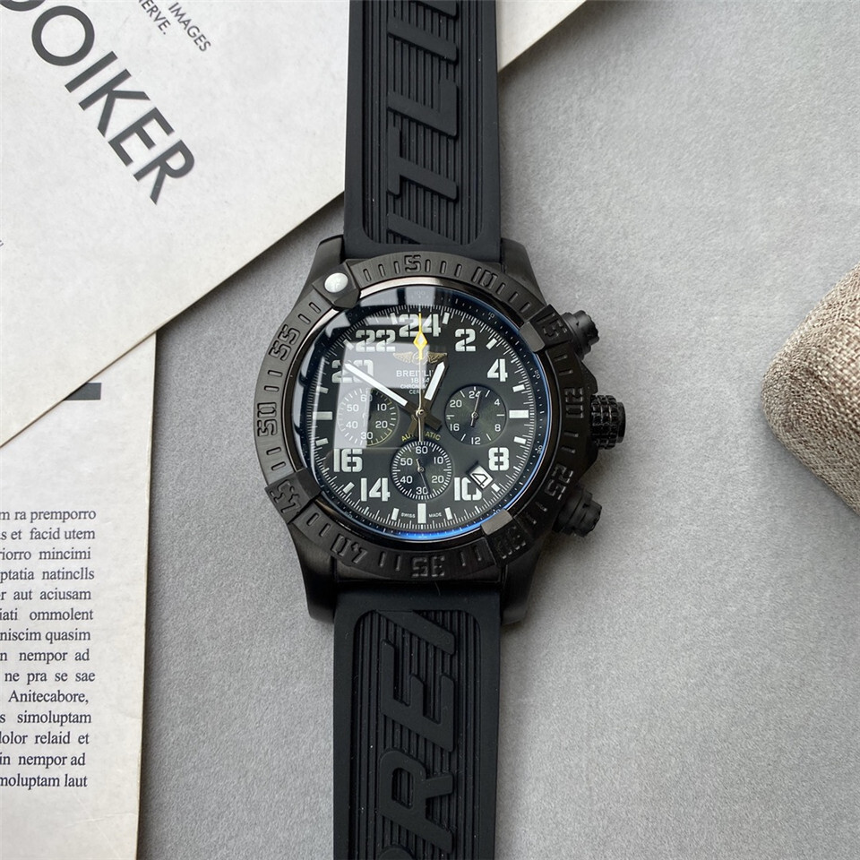 Men's Quartz Watch Chronograph 904L Stainless Steel 45mm-BR38