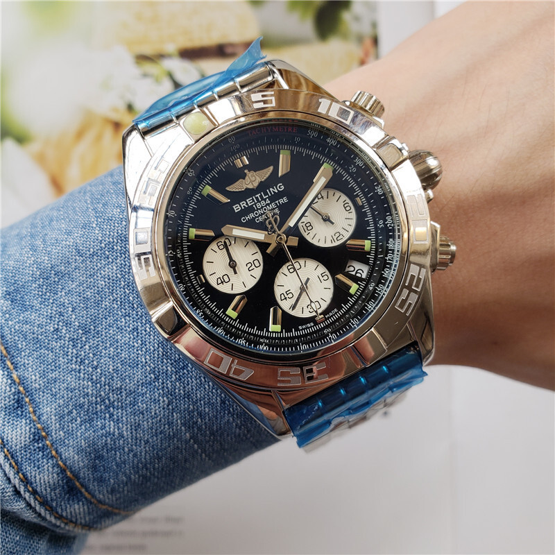Men's Quartz Watch Chronograph 904L Stainless Steel 43mm-BR1