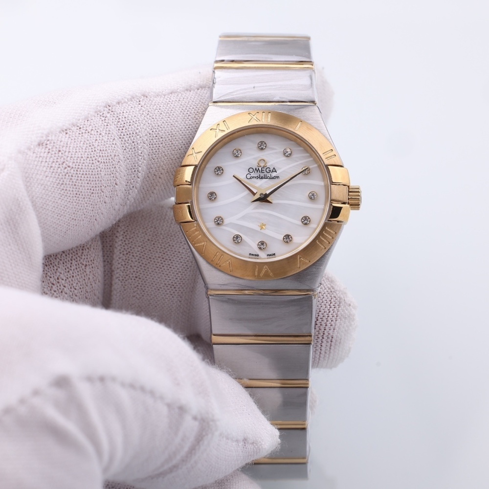 Women's Quartz Watch Chronograph 904L Stainless Steel 28mm-OG218