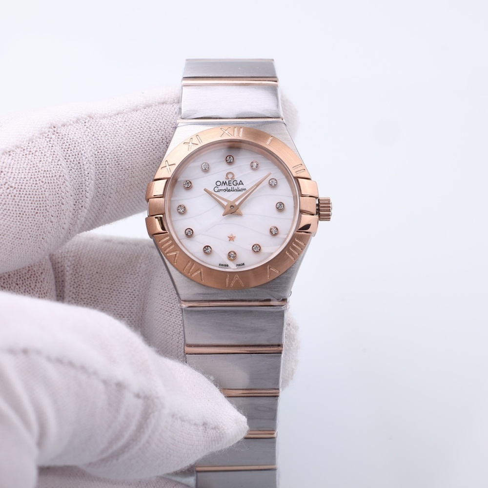 Women's Quartz Watch Chronograph 904L Stainless Steel 28mm-OG218