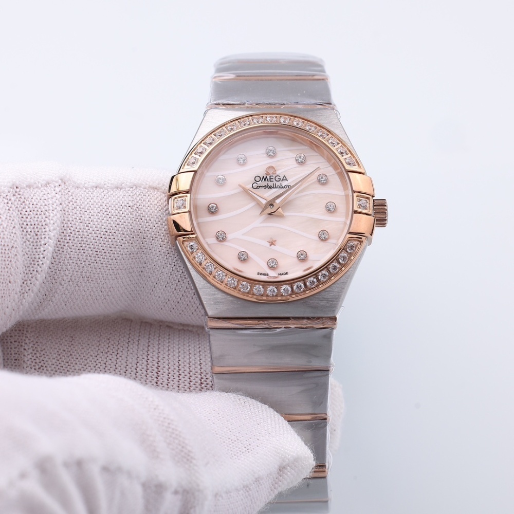 Women's Quartz Watch Chronograph 904L Stainless Steel 28mm-OG218