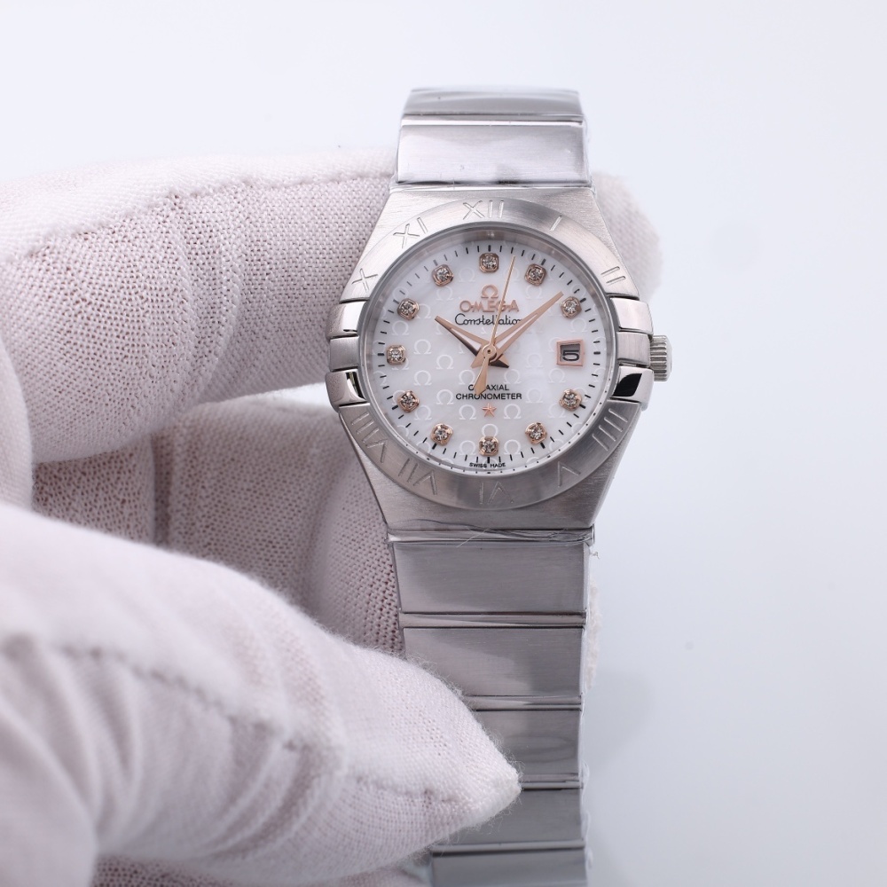 Women's Quartz Watch Chronograph 904L Stainless Steel 28mm-OG218