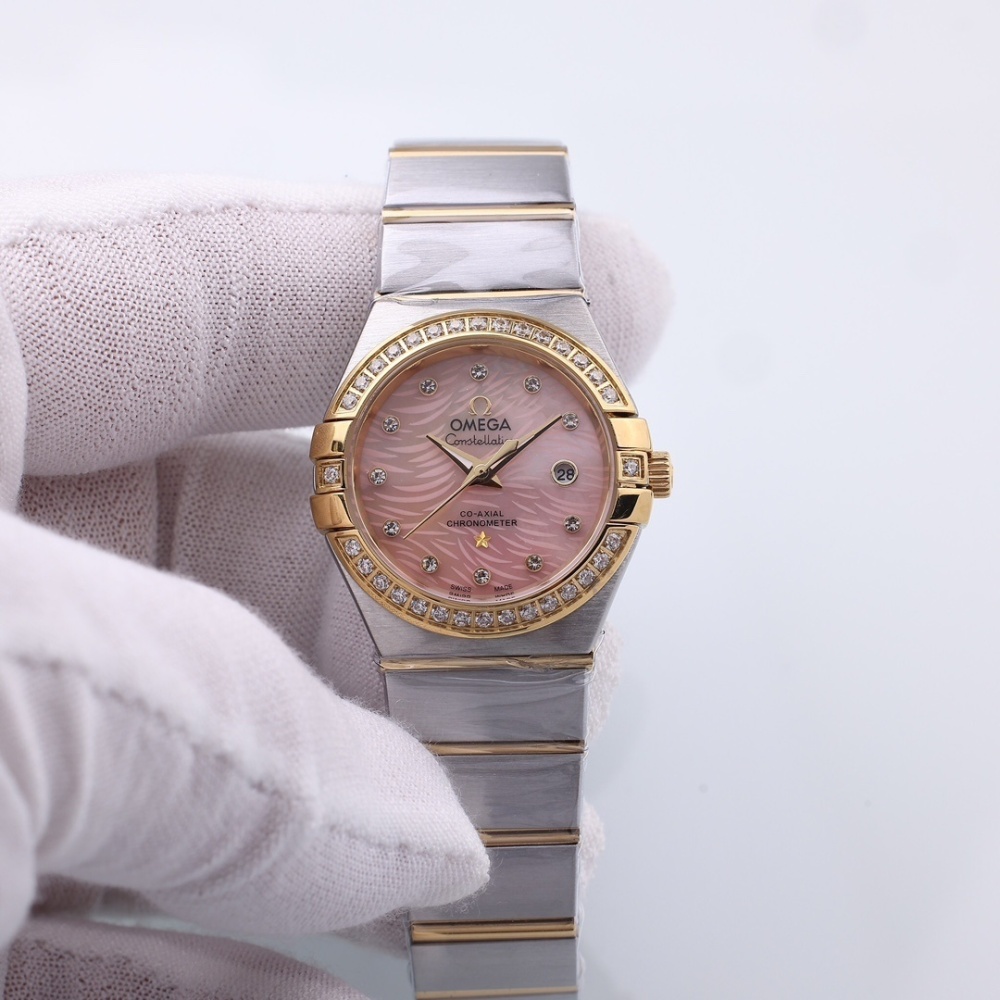 Women's Quartz Watch Chronograph 904L Stainless Steel 28mm-OG218