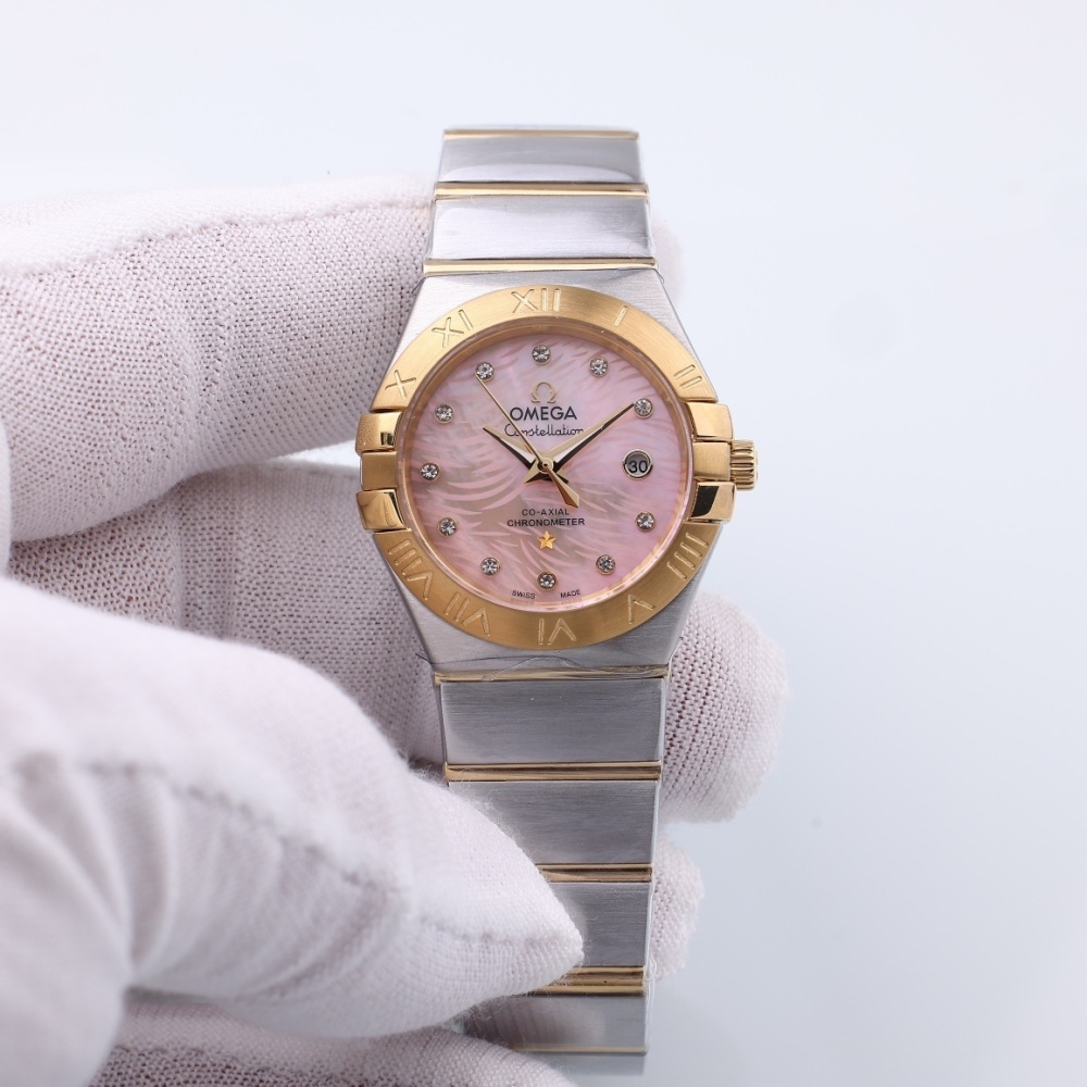 Women's Quartz Watch Chronograph 904L Stainless Steel 28mm-OG218