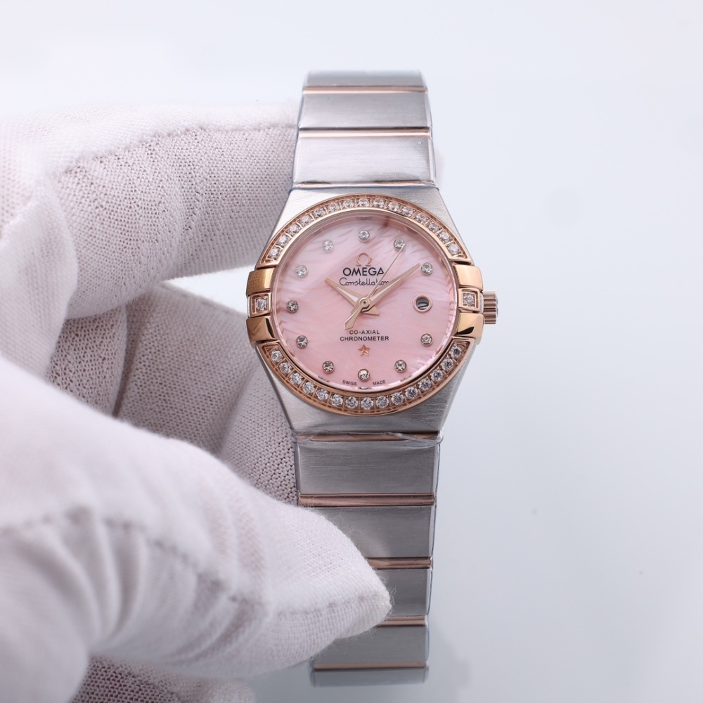 Women's Quartz Watch Chronograph 904L Stainless Steel 28mm-OG218