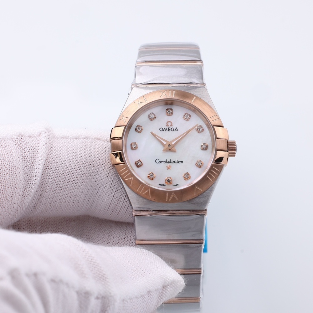 Women's Quartz Watch Chronograph 904L Stainless Steel 28mm-OG218