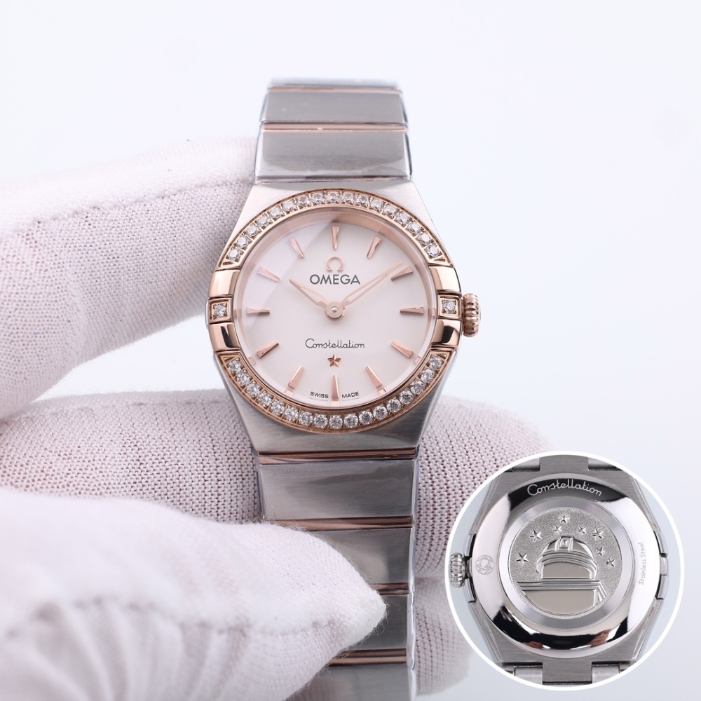 Women's Quartz Watch Chronograph 904L Stainless Steel 28mm-OG219