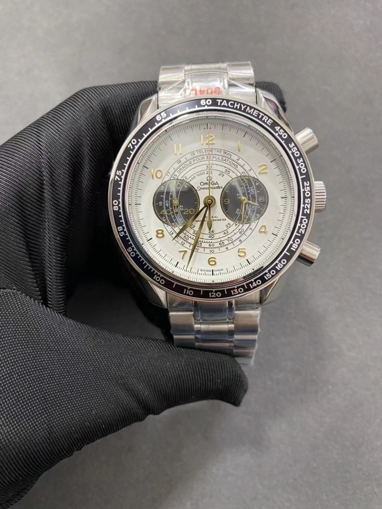 Men's Quartz Watch Chronograph 904L Stainless Steel 45mm-OG235