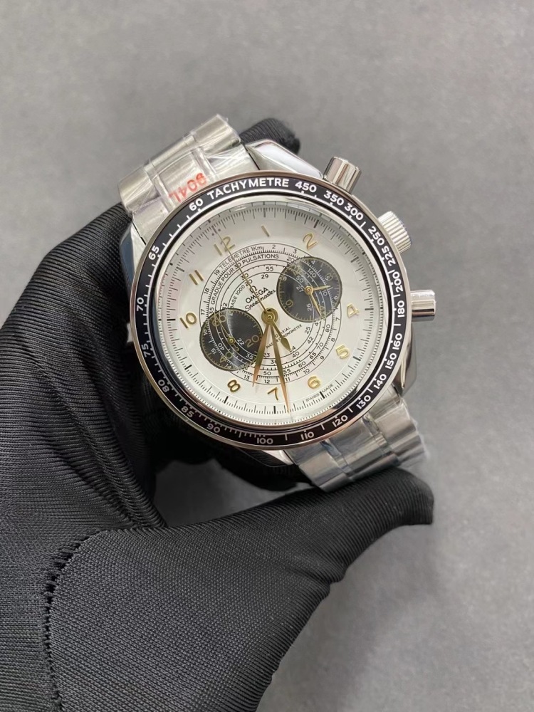 Men's Quartz Watch Chronograph 904L Stainless Steel 45mm-OG235