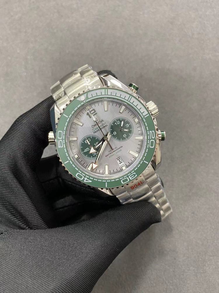 Men's Quartz Watch Chronograph 904L Stainless Steel 44mm-OG266