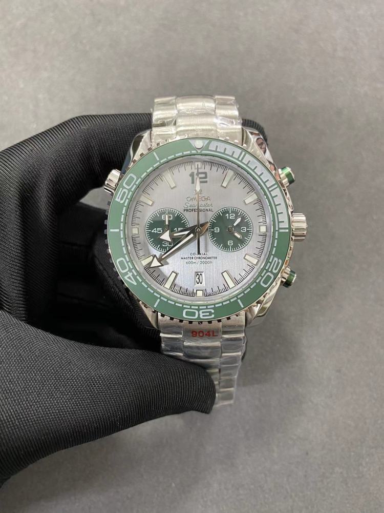 Men's Quartz Watch Chronograph 904L Stainless Steel 44mm-OG266