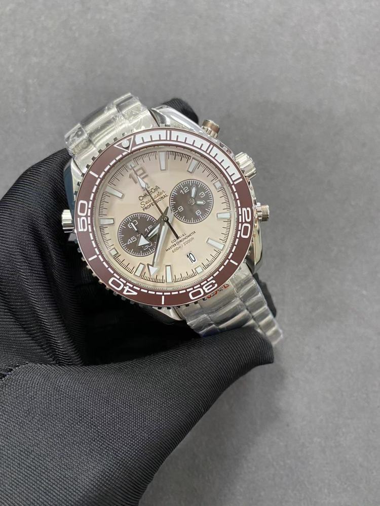 Men's Quartz Watch Chronograph 904L Stainless Steel 44mm-OG266