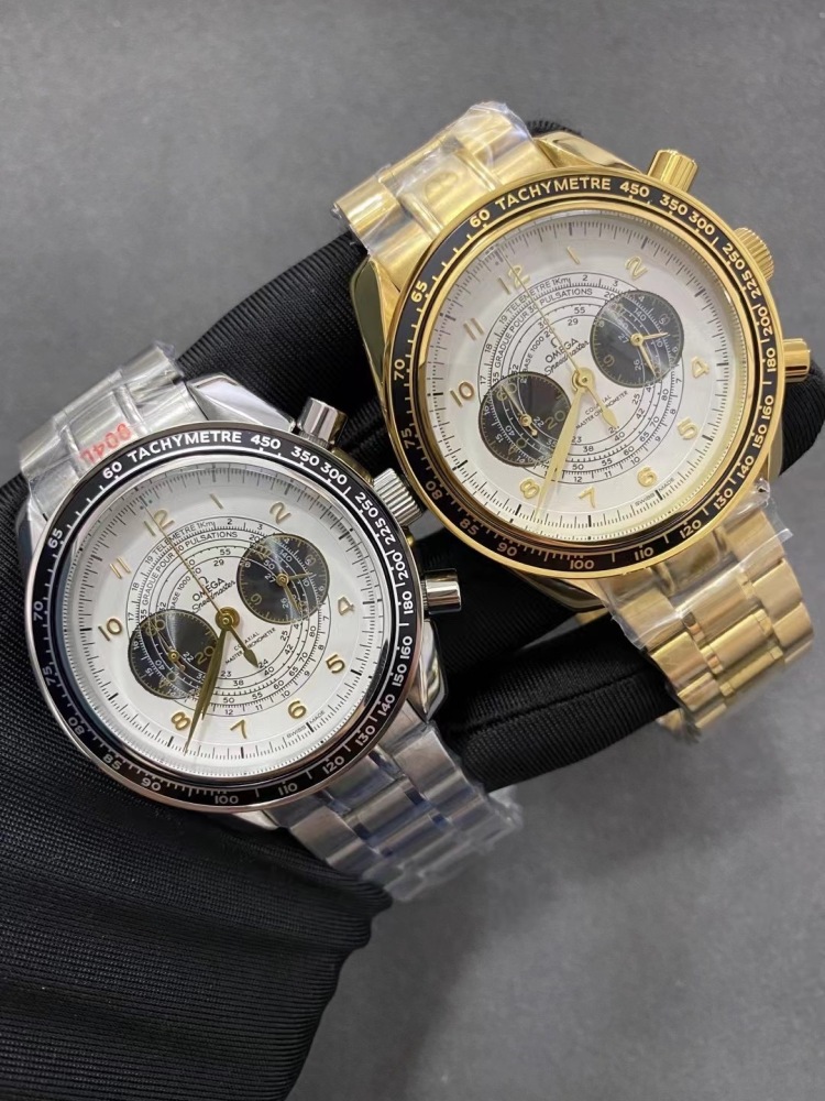 Men's Quartz Watch Chronograph 904L Stainless Steel 45mm-OG235