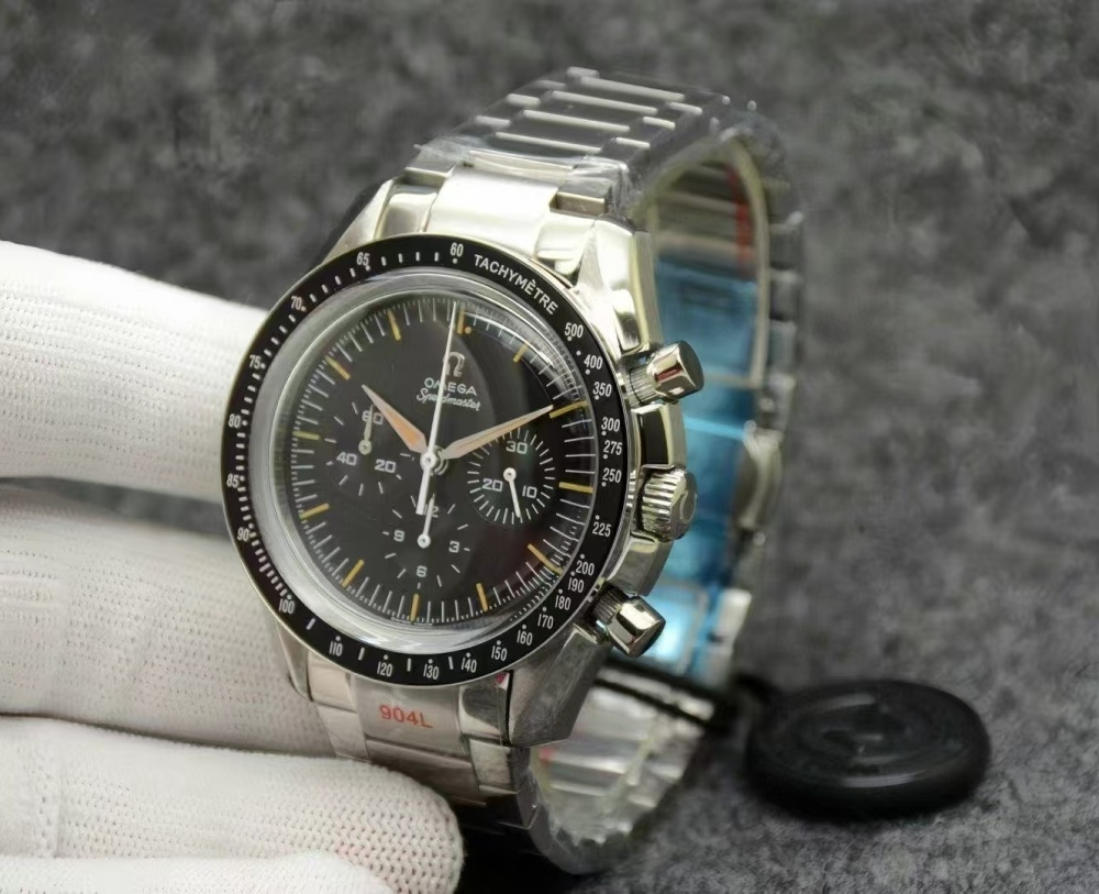Men's Quartz Watch Chronograph 904L Stainless Steel 42mm-OG233