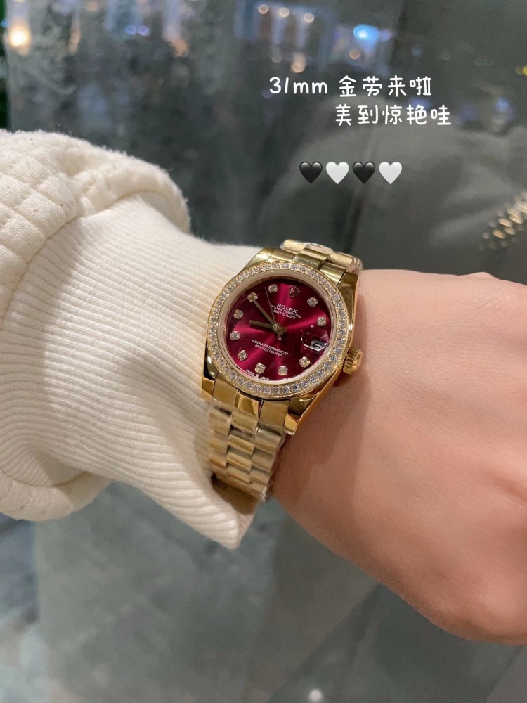 Women's Automatic Mechanical Watch 904L Stainless Steel31mm-RLX382