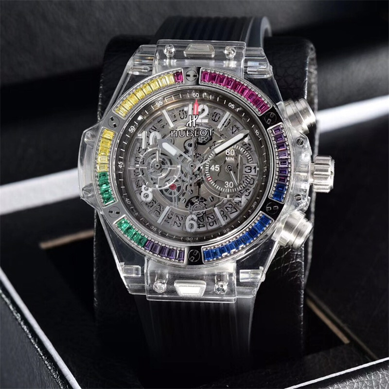 Men's Quartz Watch Chronograph 904L Stainless Steel 45mm-HB10