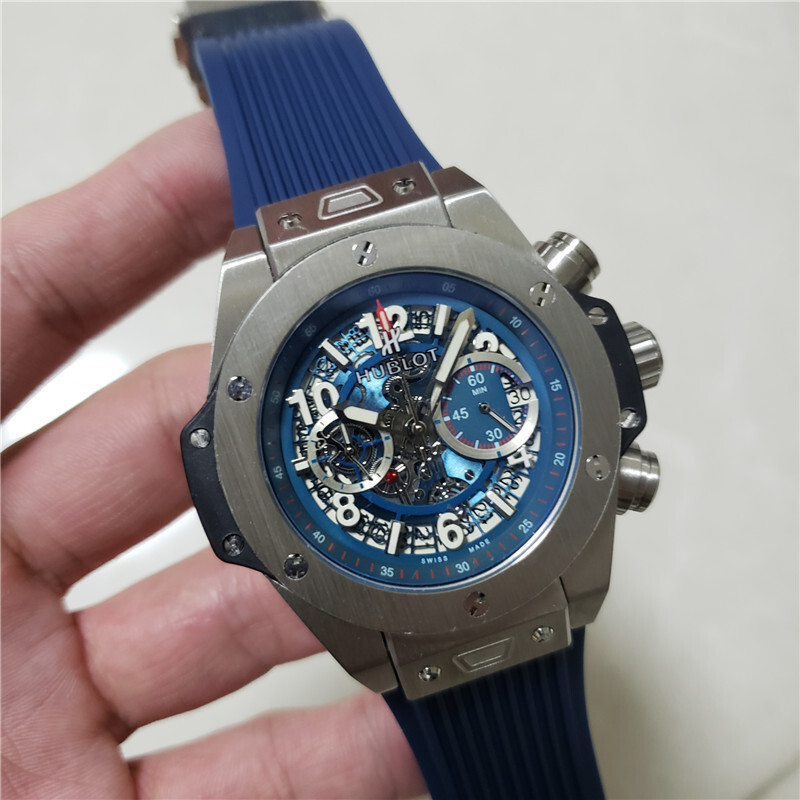 Men's Quartz Watch Chronograph 904L Stainless Steel 42mm-HB20