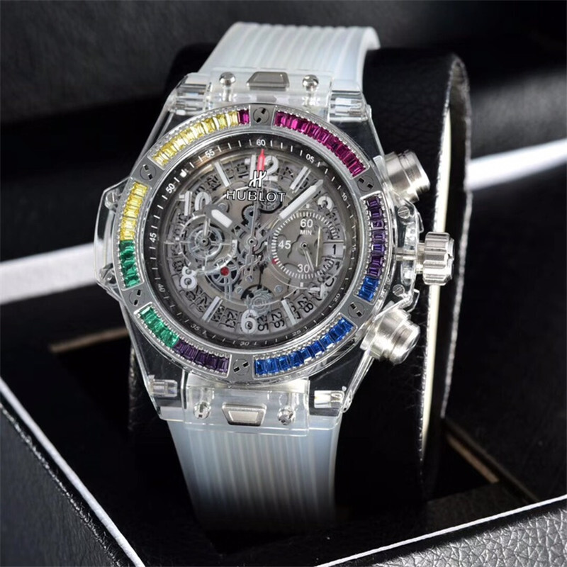 Men's Quartz Watch Chronograph 904L Stainless Steel 45mm-HB10