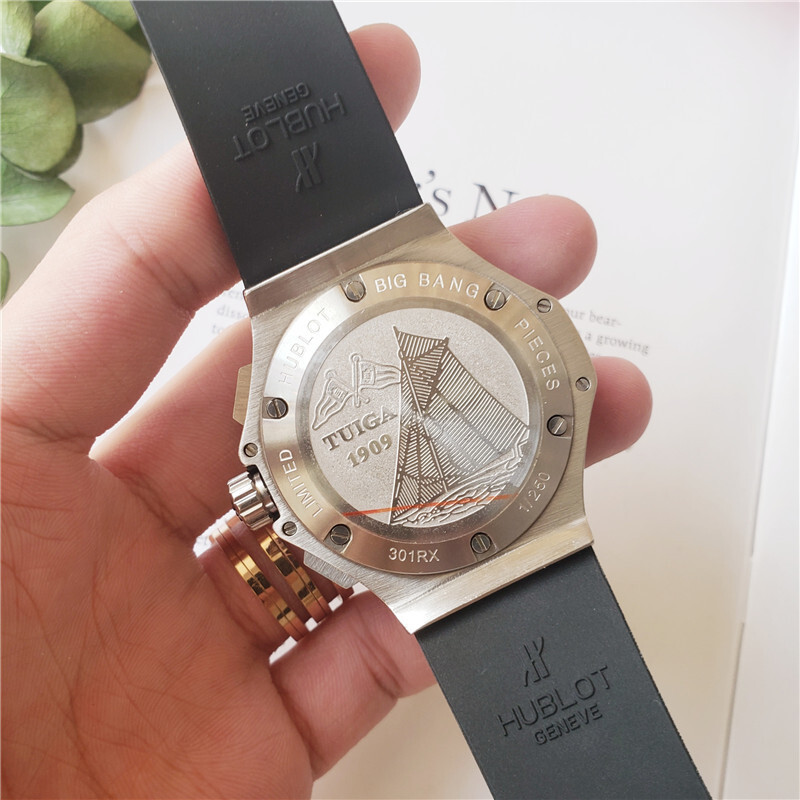 Men's Quartz Watch Chronograph 904L Stainless Steel 42mm-HB22