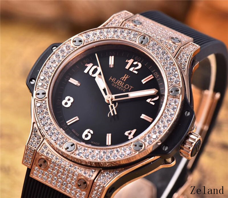 Women's  Quartz Watch Chronograph 904L Stainless Steel 38mm-HB34