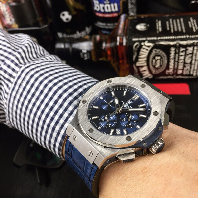 Men's Quartz Watch Chronograph 904L Stainless Steel 42mm-HB8