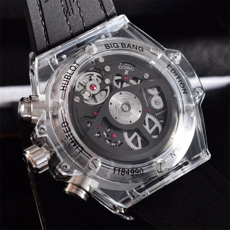 Men's Quartz Watch Chronograph 904L Stainless Steel 45mm-HB10