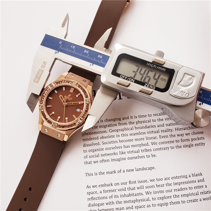 Women's  Quartz Watch Chronograph 904L Stainless Steel 34.6mm-HB18