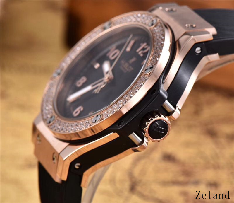 Men's Quartz Watch Chronograph 904L Stainless Steel 38mm-HB39