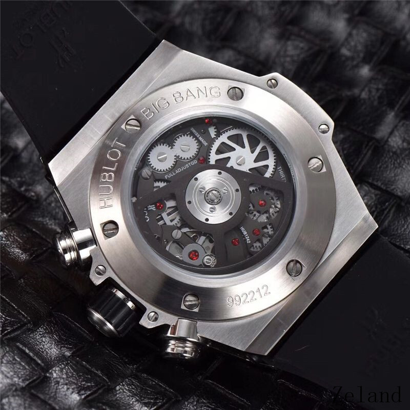 Men's Quartz Watch Chronograph 904L Stainless Steel 44mm-HB48