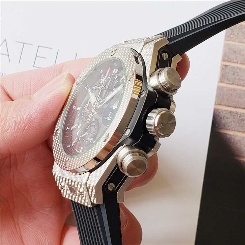 Men's Quartz Watch Chronograph 904L Stainless Steel 42mm-HB24