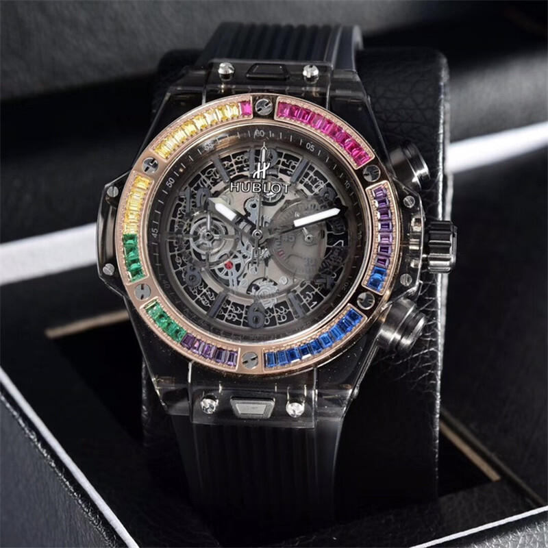 Men's Quartz Watch Chronograph 904L Stainless Steel 45mm-HB10