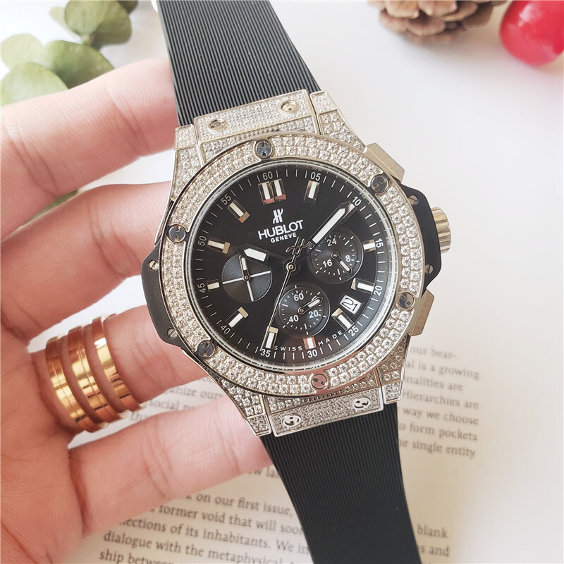Men's Quartz Watch Chronograph 904L Stainless Steel 42mm-HB22