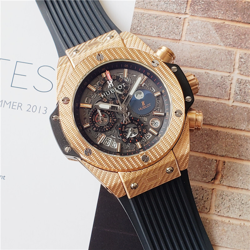 Men's Quartz Watch Chronograph 904L Stainless Steel 42mm-HB24