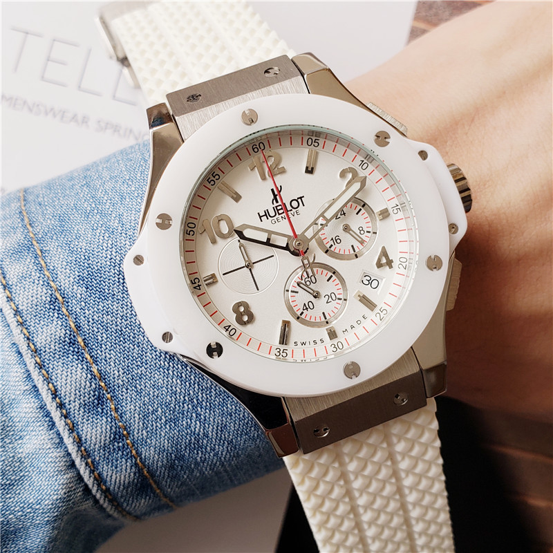 Men's Quartz Watch Chronograph 904L Stainless Steel 42mm-HB99