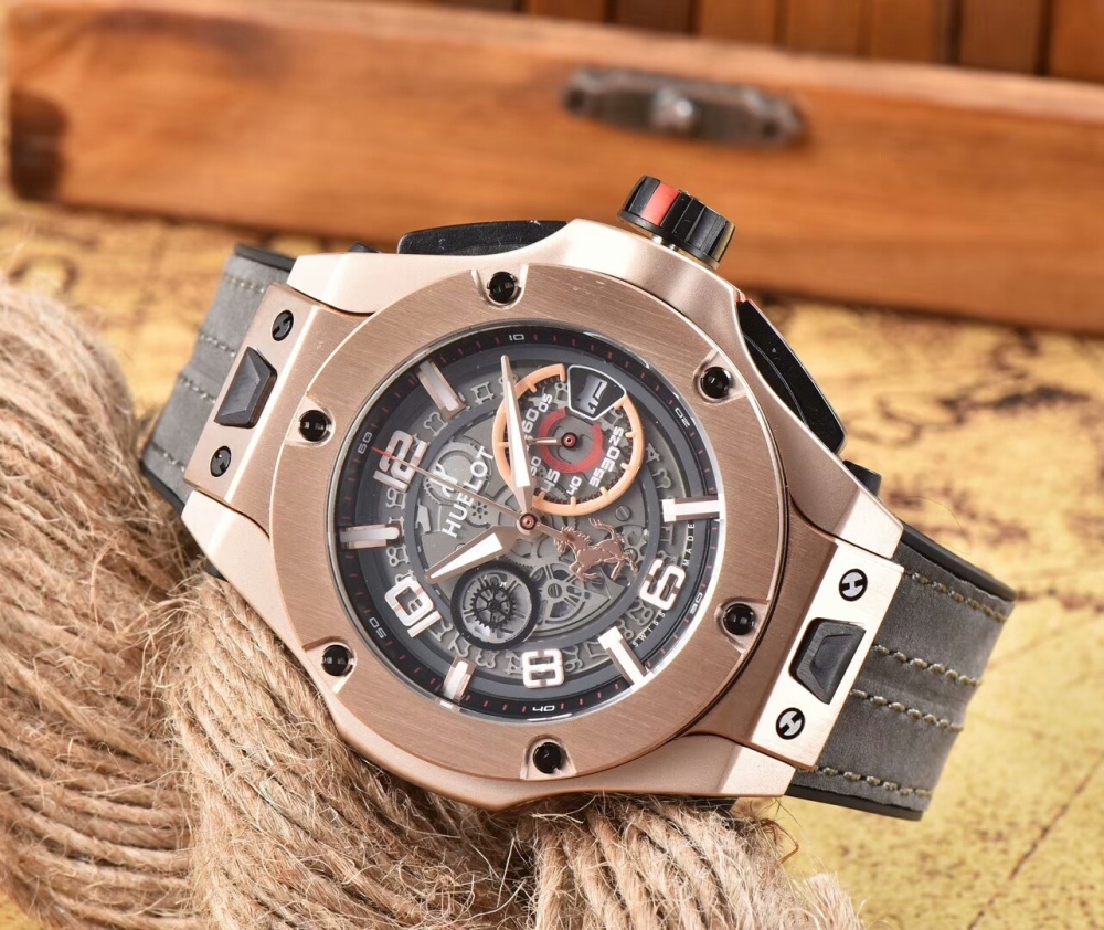 Men's Quartz Watch Chronograph 904L Stainless Steel 42mm-HB66