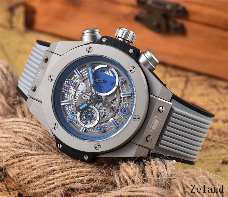 Men's Quartz Watch Chronograph 904L Stainless Steel 42mm-HB49