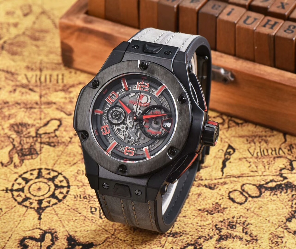 Men's Quartz Watch Chronograph 904L Stainless Steel 42mm-HB66