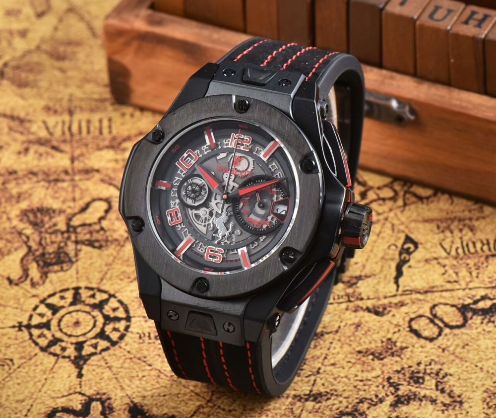 Men's Quartz Watch Chronograph 904L Stainless Steel 42mm-HB66