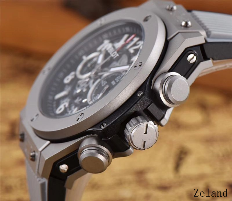 Men's Quartz Watch Chronograph 904L Stainless Steel 45mm-HB51