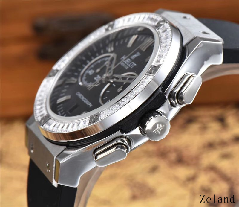 Women's  Quartz Watch Chronograph 904L Stainless Steel 38mm-HB56