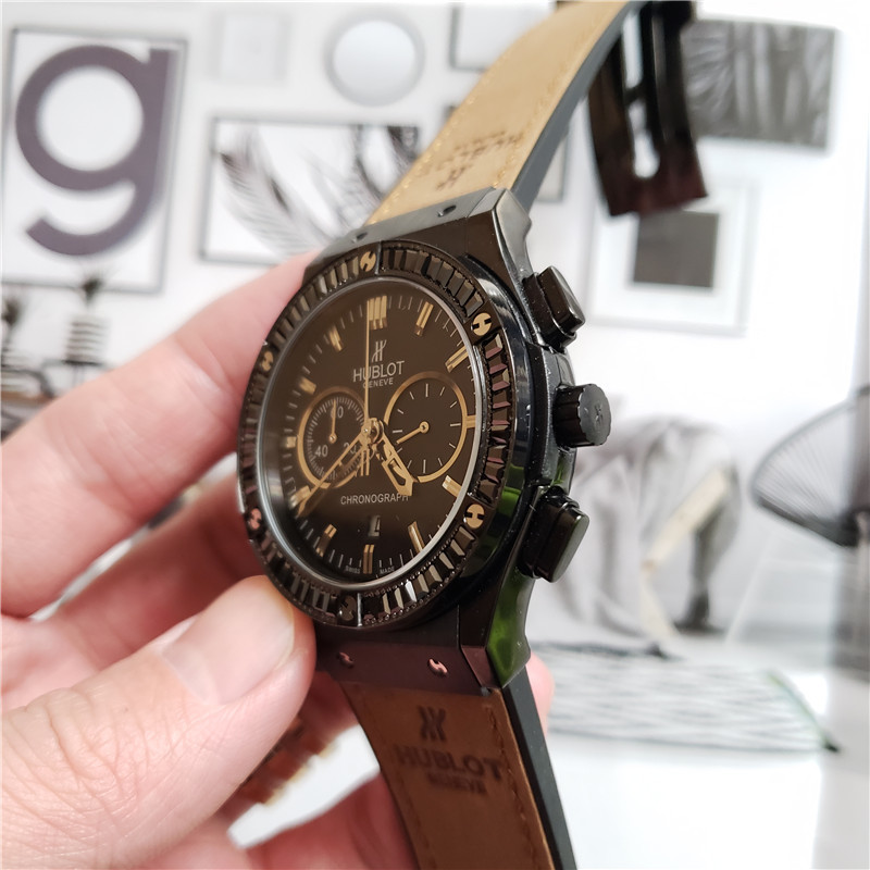 Men's Quartz Watch Chronograph 904L Stainless Steel 42mm-HB62